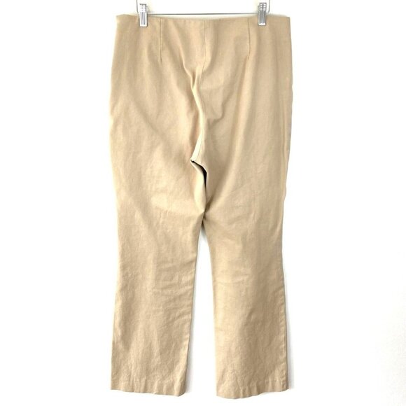 Soft Surroundings Pull On Chino Pants Women's Size 10 Tan High Rise Straight Leg - Picture 2 of 16